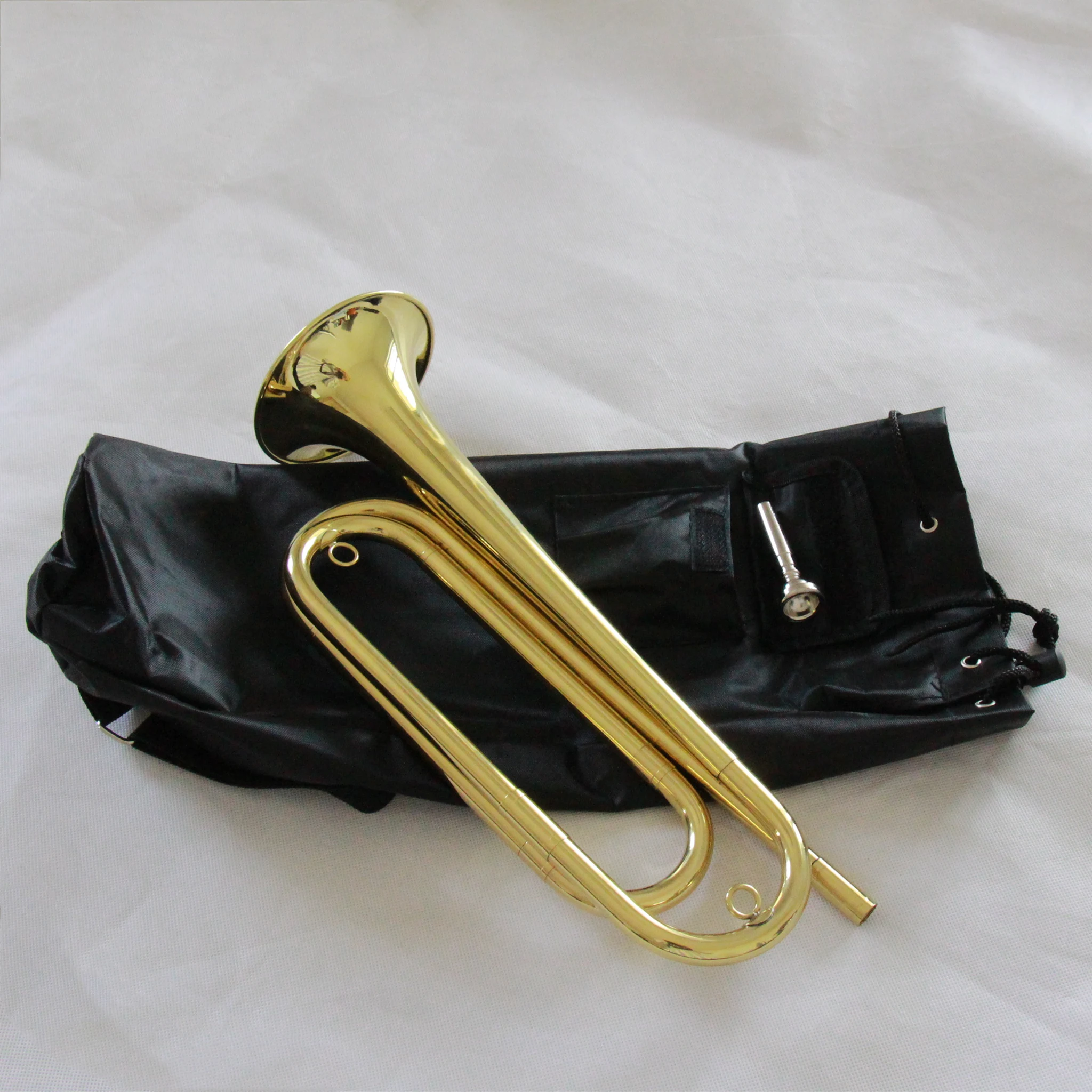 Handmade bugle trumpet good price Bb horn gold