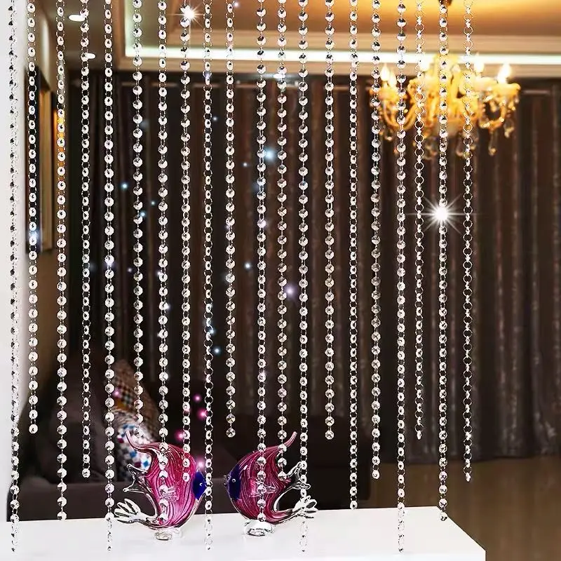 
Custom Crystal Beaded Curtain Glass Crystal Garland Strands for Wedding Party Decoration 