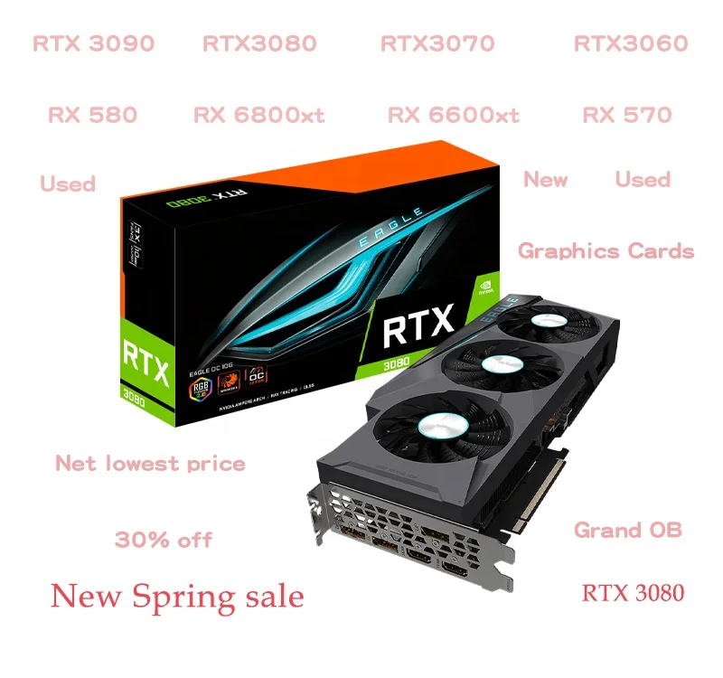 2022 30% off RTX 3080 TI GPU 12G Graphic Card RTX 3060 3060TI 3070 3080 3090 RTX 3080 TI 12GB