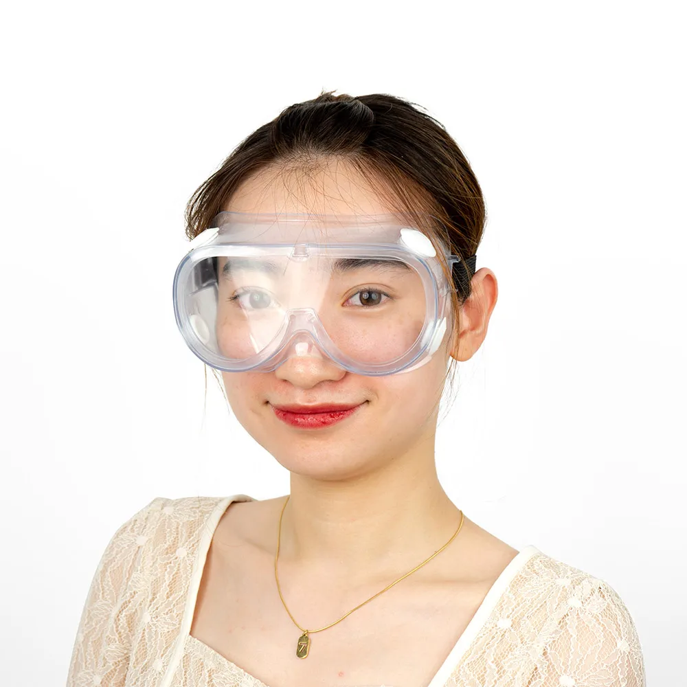 Hot selling Adult Safety Protective  Googles Glasses Transparent Four-hole Goggles