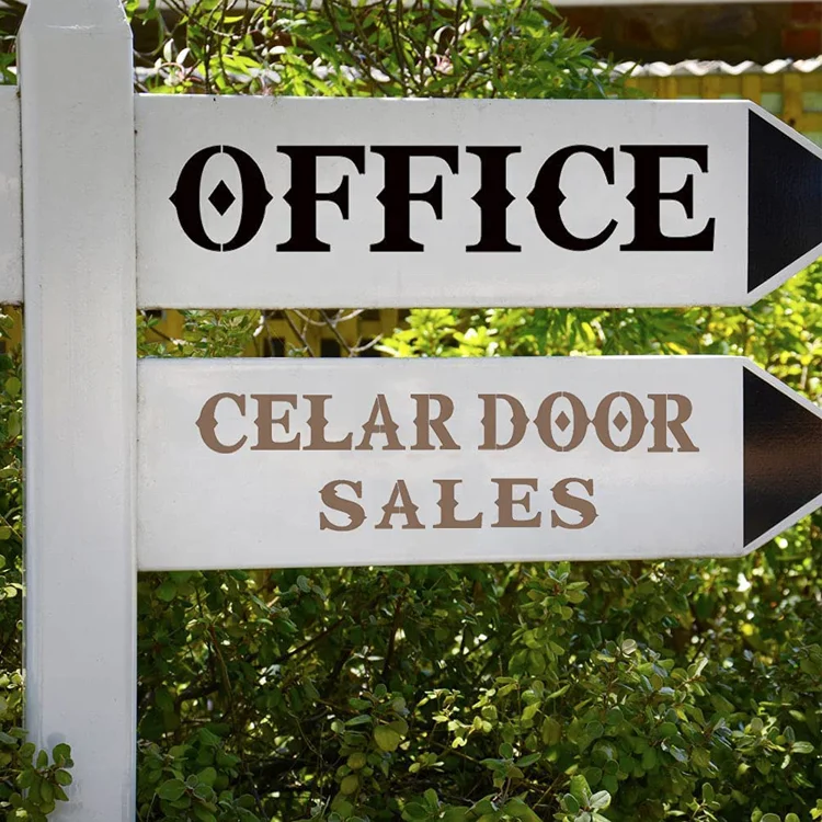 6 Inch Letter Template for Painting on Wood 36 Piece Letter Stencils Vintage Alphanumeric Stencils