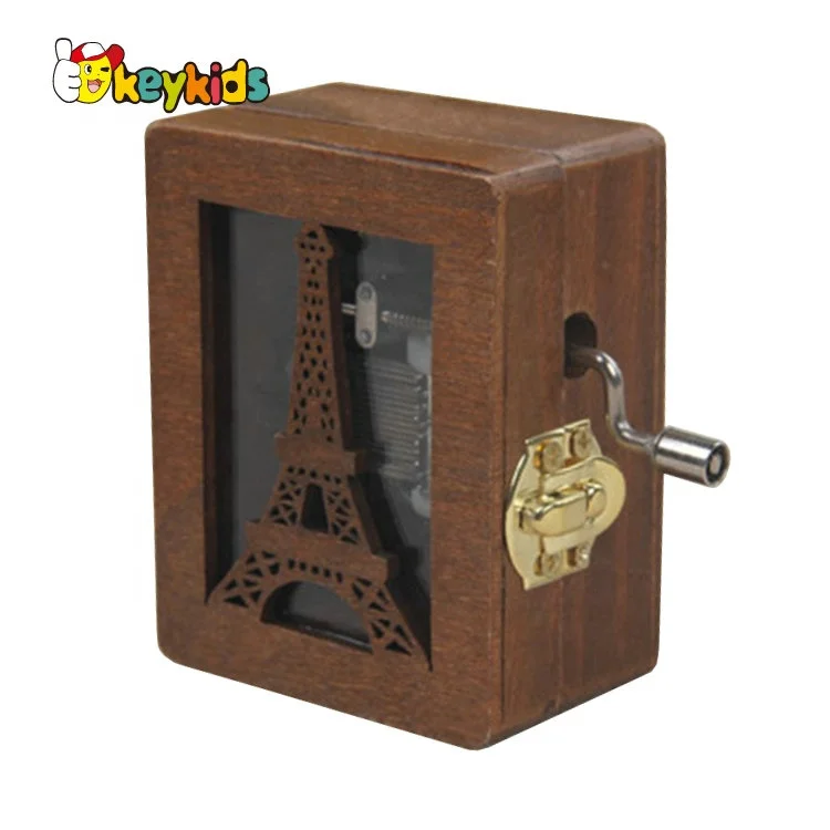 Customize vintage wooden victorian music box for gifts W07B080