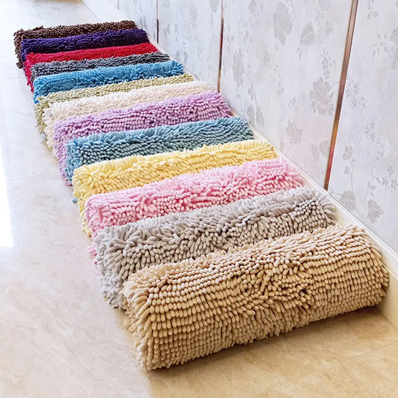 Hot Sale Anti-slip Noodle Microfiber Chenille Door Mat