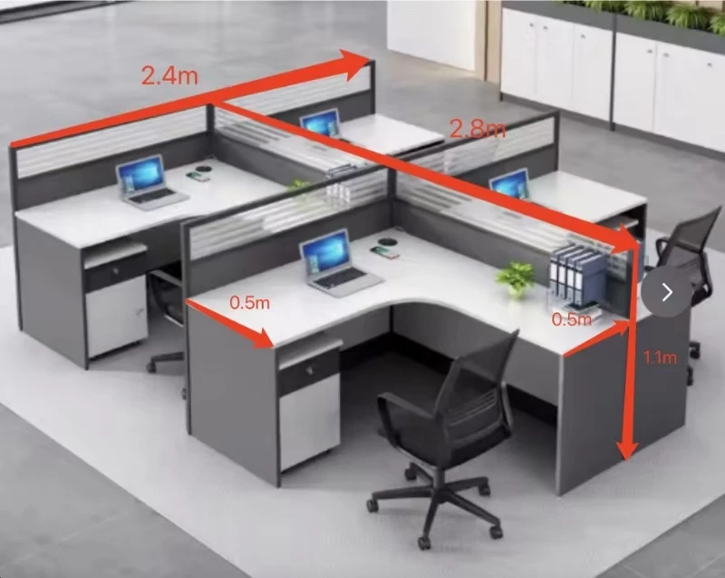 High Quality Custom Modular Standing Desk for Home Office or School Quality Staff Bureau Desktop Partition Screen