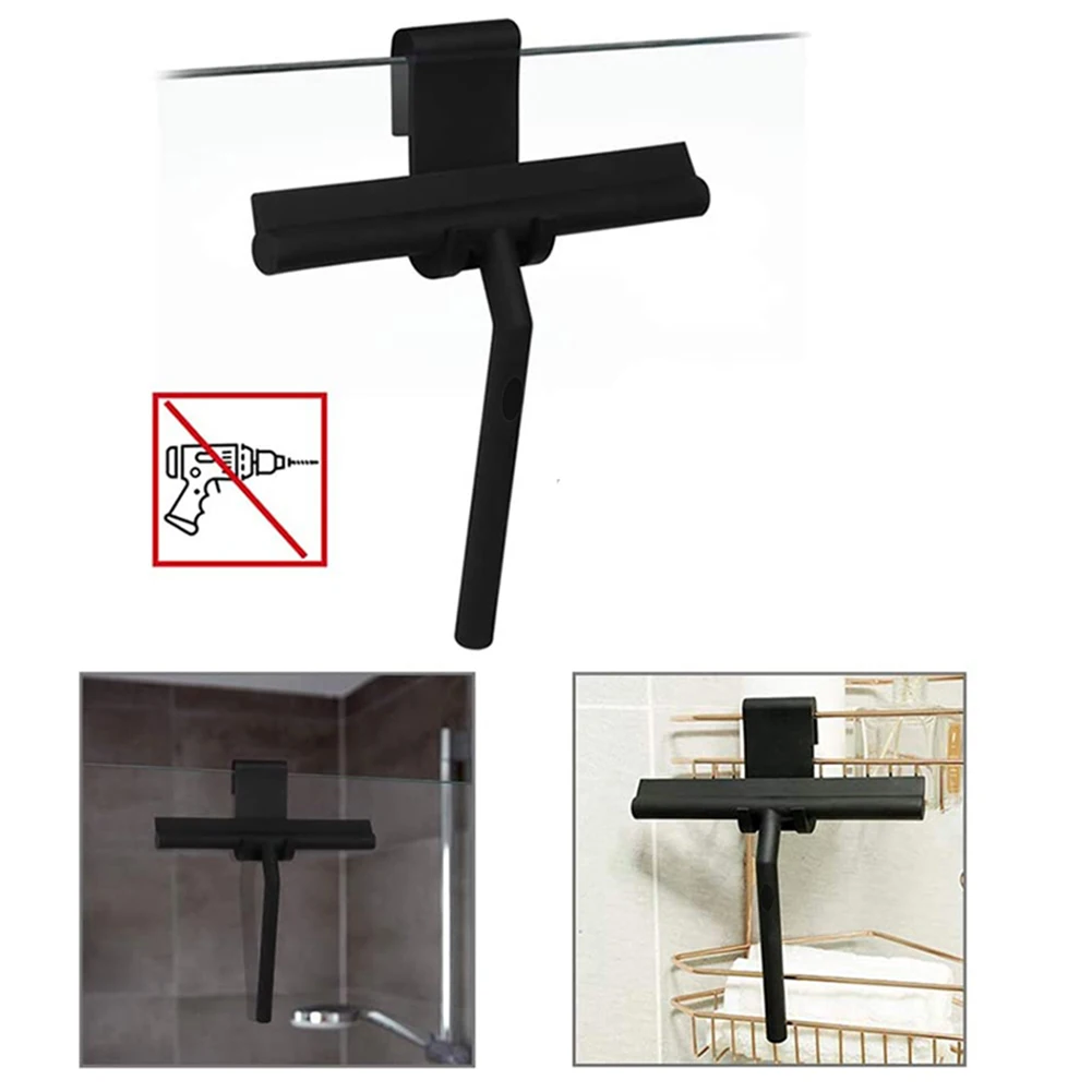 Stainless Steel Raam Douche Wisser Window Wiper Black Silicone Window Scraper Shower Squeegee