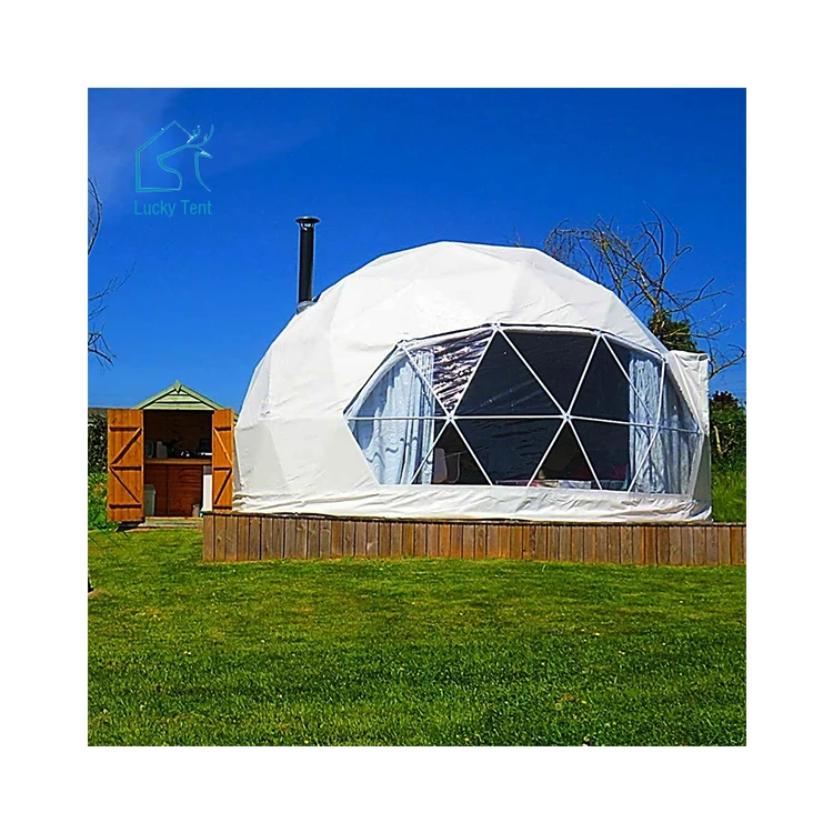 Dome Structure PVC Roof Cover Outdoor Tents Glamping Resort Round House Geodesic Dome Tent
