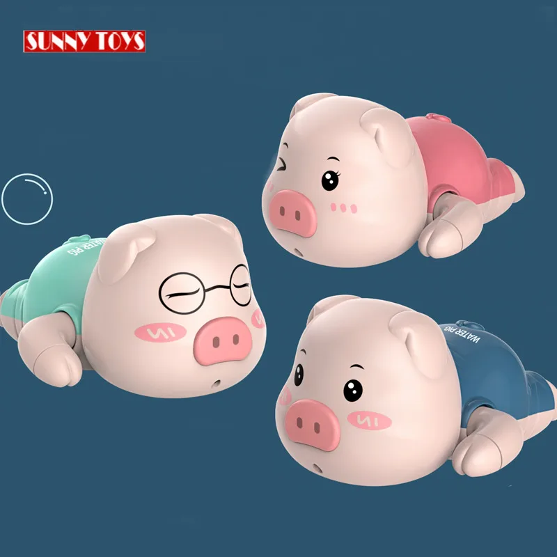 животных с изображением милой свинки для мальчиков заводные плавательный забавные игрушки для купания со Свинкой для душа