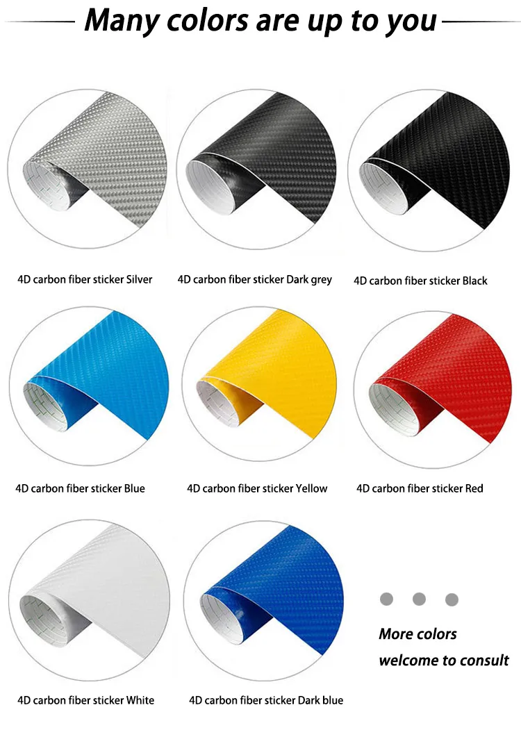 4D Vinyl Carbon Fiber Color Tint Film Advertising Materials Decorative Wrap Home Wallpaper 2D 3D 5D PVC Decorative Wrap Film