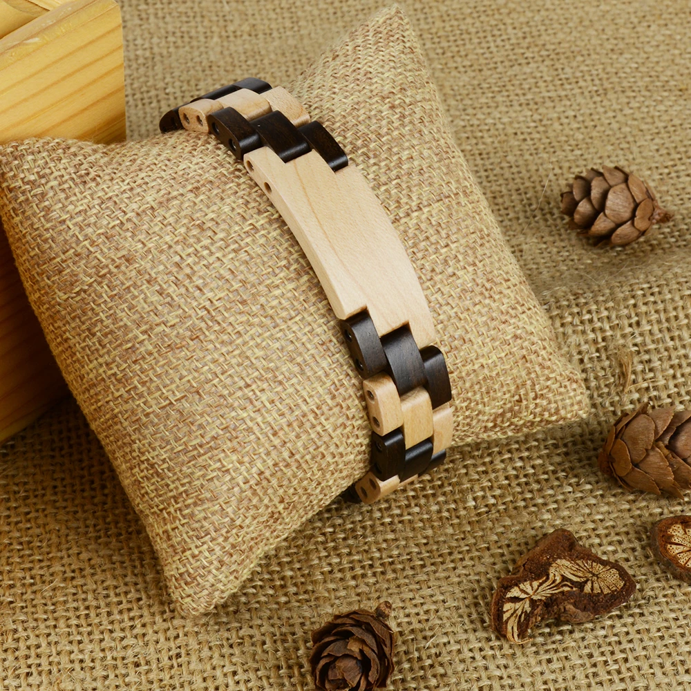 Fashion Wooden Bracelets Luxury Jewelry for Men and Women Gift Cute Color Different Wood Mixed Bracelet