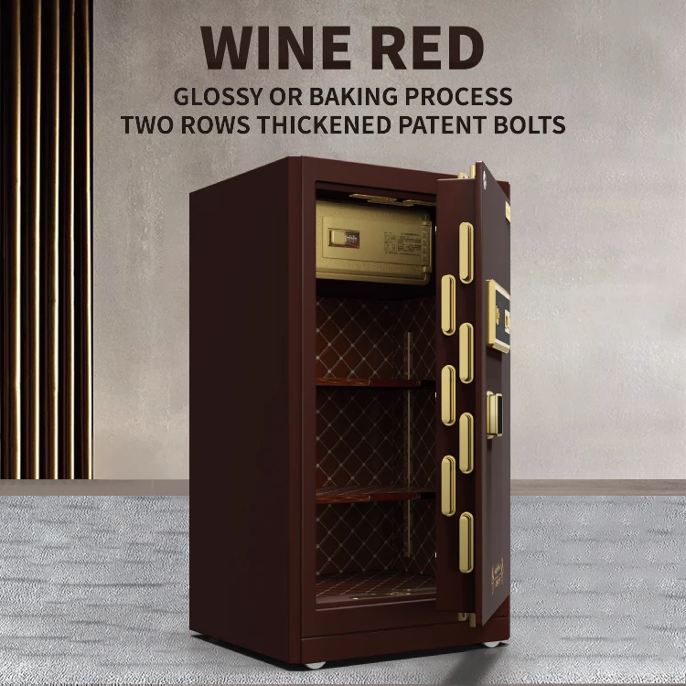 Yingbo safes fingerprint double alarm  luxury interior safe box