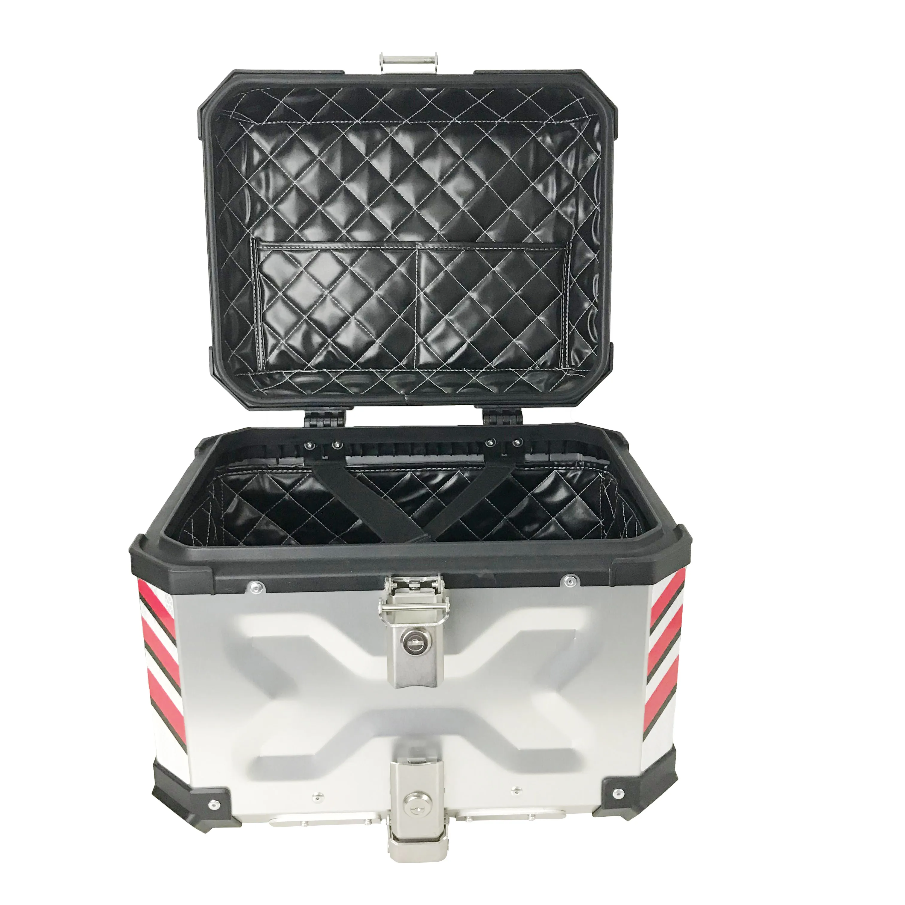 Chasing factory box motorcycle tail top case with base plate aluminium alloy universal tourpack brand mounting bars professional