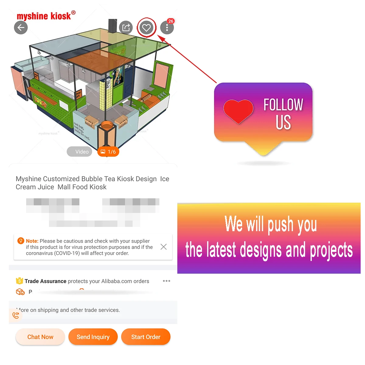 Hot Modern Style Design Prefab Potato Chips Kiosk for Sale Fast Food Retail Kiosk