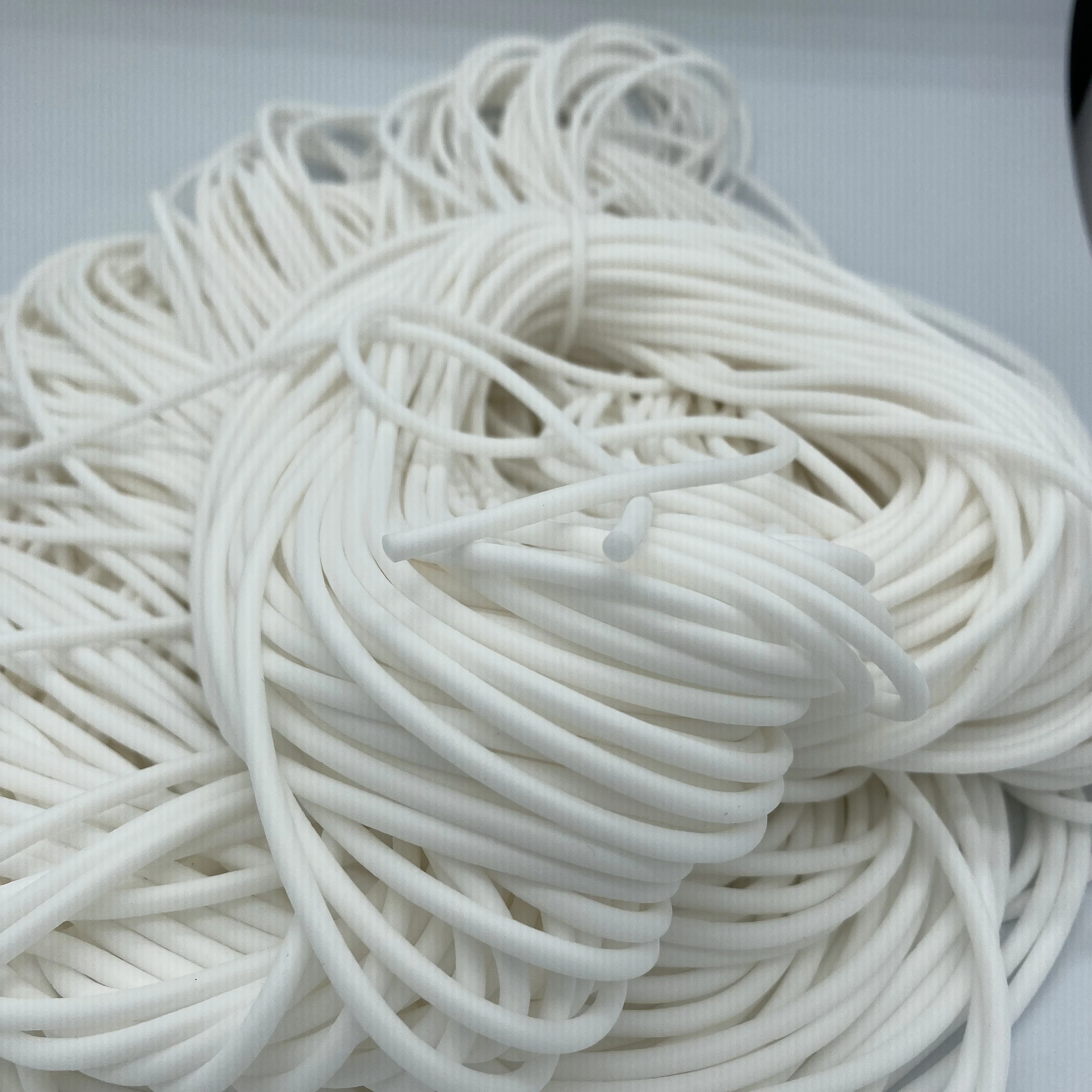 round elastic silicone foam rubber cord strip 1mm 2mm 3mm 4mm
