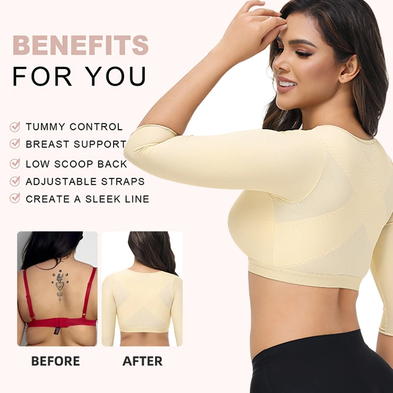 Wholesale Post Surgery Bra Front Closure Corset Arm Compression Shaper Tops Back Support Posture Faja Shapewear