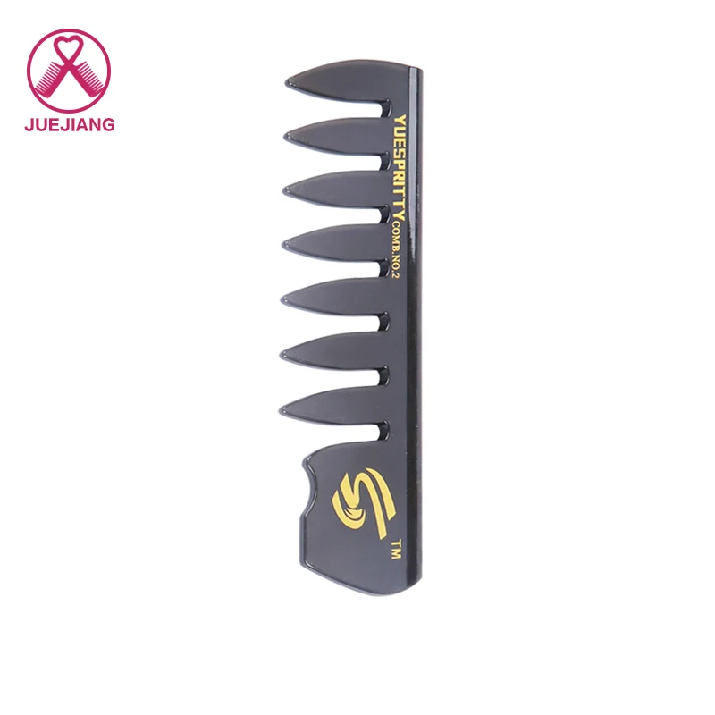 Free Sample Wholesale  Comb For Salon Barber Plastic Large Oil Hair Afro Pick Comb Men Styling Texture Retro Comb