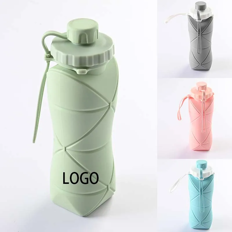 Outdoor Sport Running Marathon Camping Mountaineering High Quality New Designer Portable Folding Water Bottle 600ML For Travel