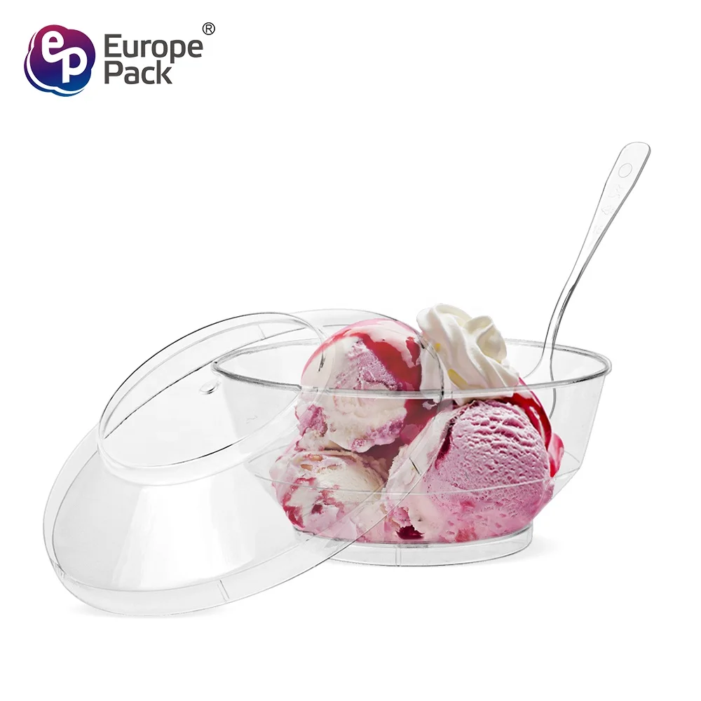 Набор многоразовых пластиковых пищевых мисок для фруктов, с крышкой и ложкой