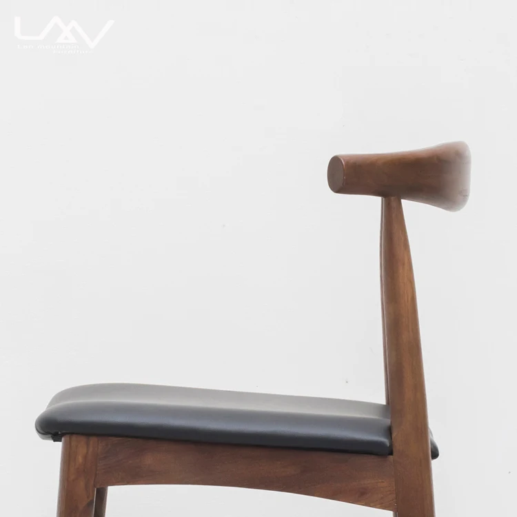 PU Leather Wooden Frame chaise Dining Restaurant Wooden Dining Chair and OX Horn Chair or Cow Horn Chair