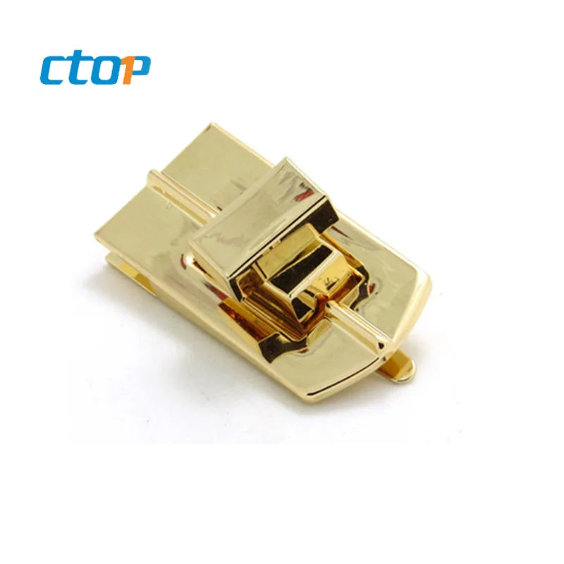 Fashion Bag Accessories Light Gold Handbags Hardware Bag Lock Metal Handbag Lock Fashion Square Bag Lock