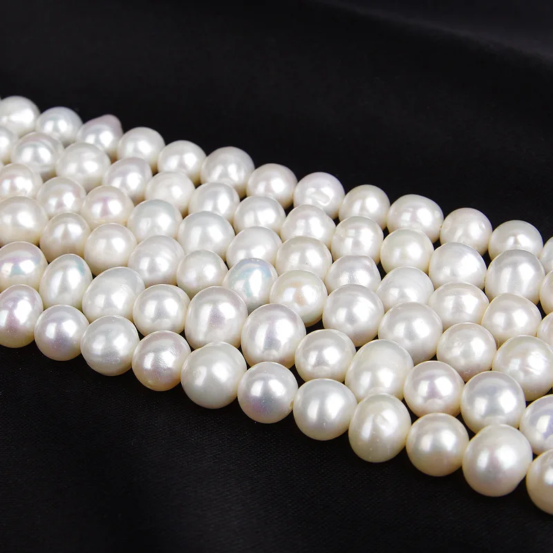 Wholesale Natural 2mm~11mm Round Fresh Water Pearl 3A Quality Pearl White Purple Pink Beads For Earring Making