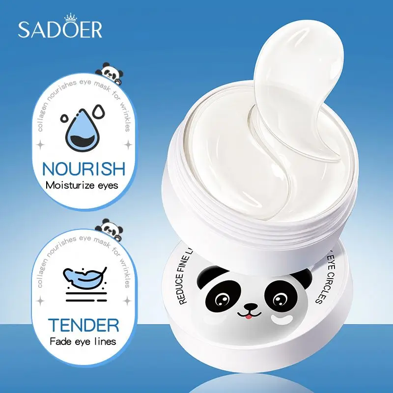 OEM SADOER новые продукты оптовая продажа коллагеновая маска для глаз с пандой женщин Уход за глазами спа-маска