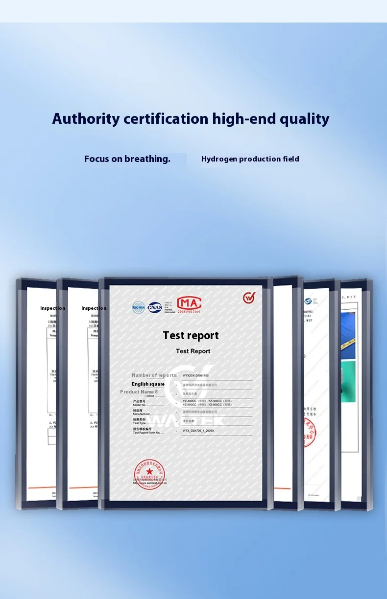1500-3000ml SPE Adjustable flow hydrogen oxygen separation type  99.99% High Purity Water Generator Hydrogen Inhalation Machine