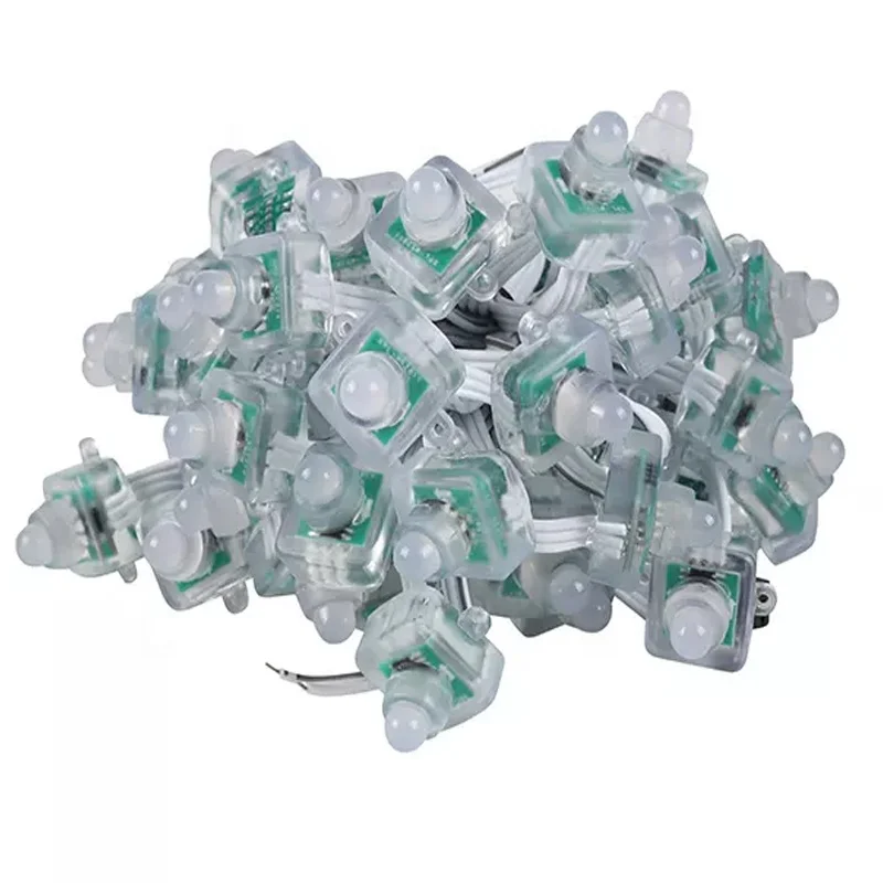 ws2811 IC Built-in Christmas Outdoor Waterproof 50pcs/string light string 12v pixel led rgb Square Pixel light