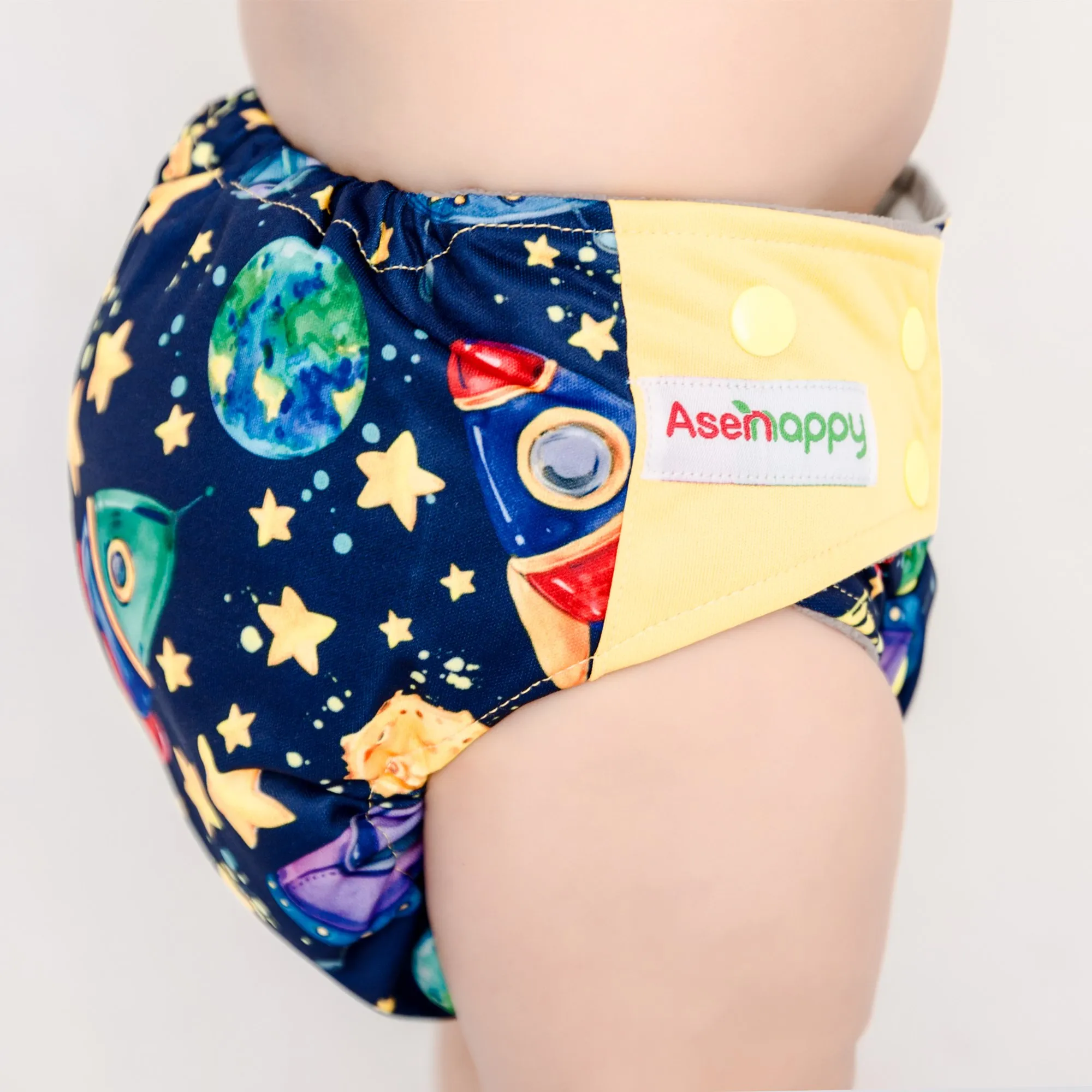 Asenappy One Size fit All Washable Cloth diaper Reusable Diaper for Toddle Baby