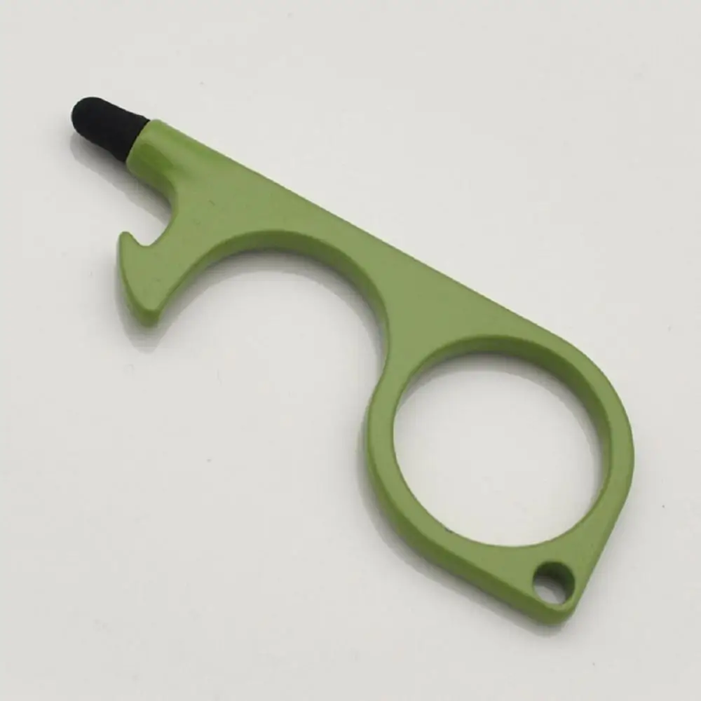 women Self Defense Keychain Safety Key Chain Key Door Touchless Keys Keychain No Touch Door Opener With Stylus