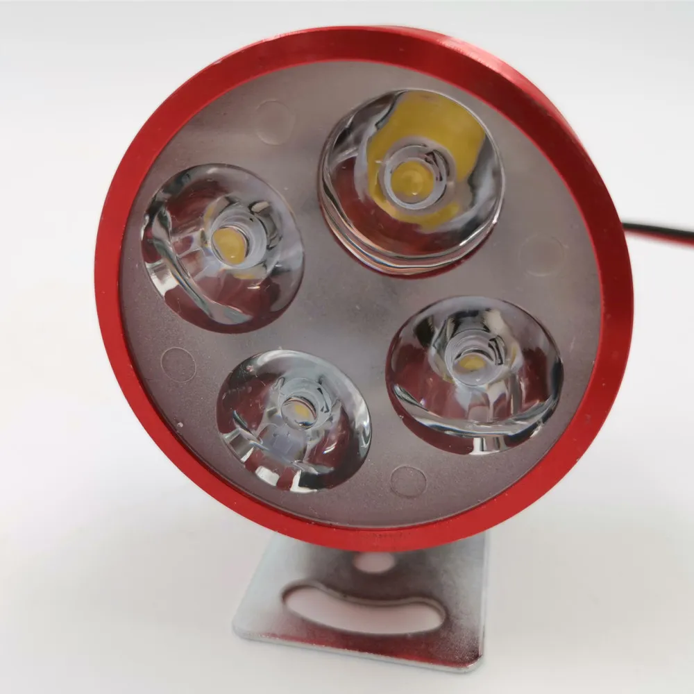 12V 4 COB still white light Motorcycle Spot Fog Light Headlight Waterproof LED Front Head Lamp work light