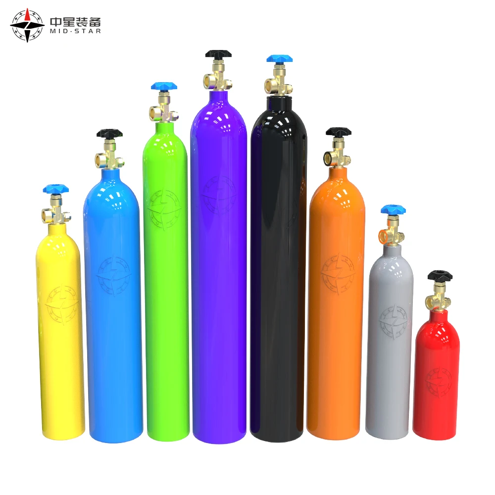 Co2/O2 Welding/Inert Gas Cylinder Wholesale Refillable Empty Gas Tank Factory Manufacturing Aluminum Cylinder 1L/3L/5L/6L/8L