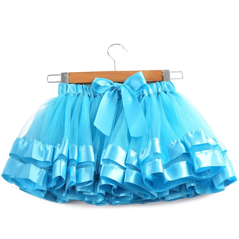 Wholesale Baby Girls TUTU Skirt Kids Layered Tulle Dancing Party Rainbow Tutu Toddler Stretch Ballet Dress Skirt