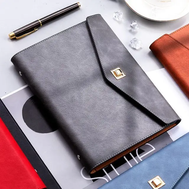 Customizable A5 Binder Leather Diary Journal Notebook with Soft Blank Paper For Writing