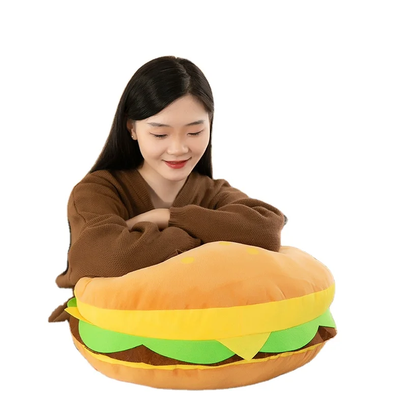 Wholesale Promotion French fries plush toy soft stuffed New Hamburg Pizza Pillow children girls doll pillows
