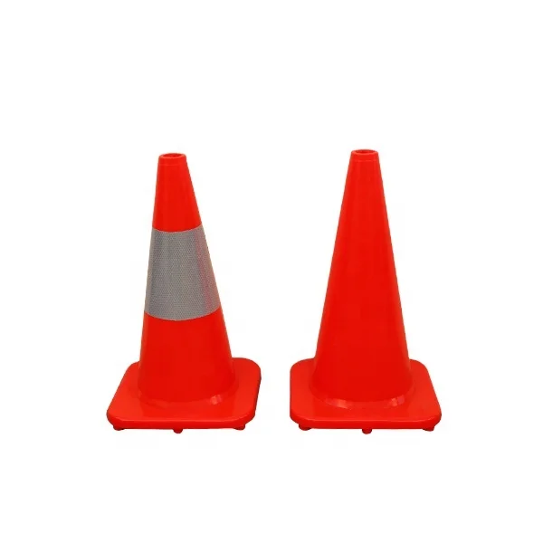 Traffic PVC Flexible Plastic Road Cone with Reflective Sheeting