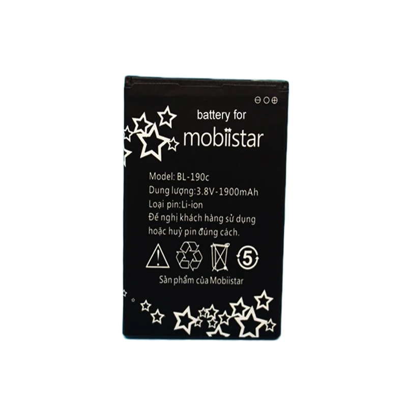 Factory GB/T 18287-2013 Li-ion Cell Phone Battery Spare Parts For Chinese Mobile Phones For MOBIISTAR BL-190C