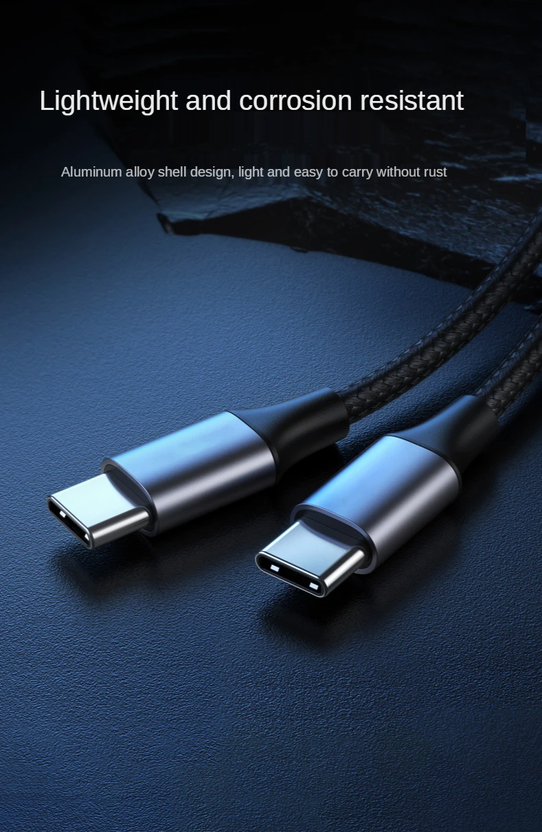 PUJIMAX Durable 60W Fast Type-C To Type-C Charging Cable USB C Nylon Cord For Xiaomi Samsung Huawei Mobile Phone Cables