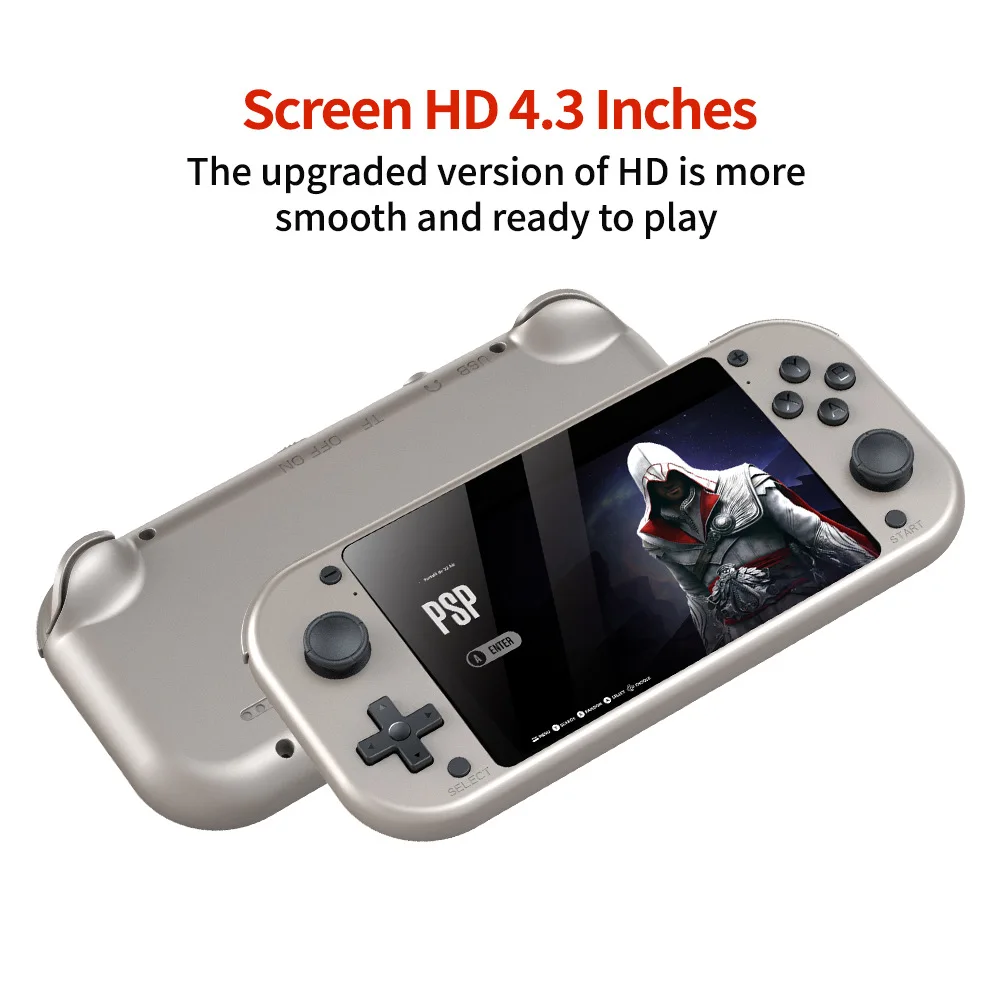 M17 Handheld Game Console 4.3 Inch Screen 64GB with 10000+ Retro Classic Gaming Player For PSP/N64/PS1