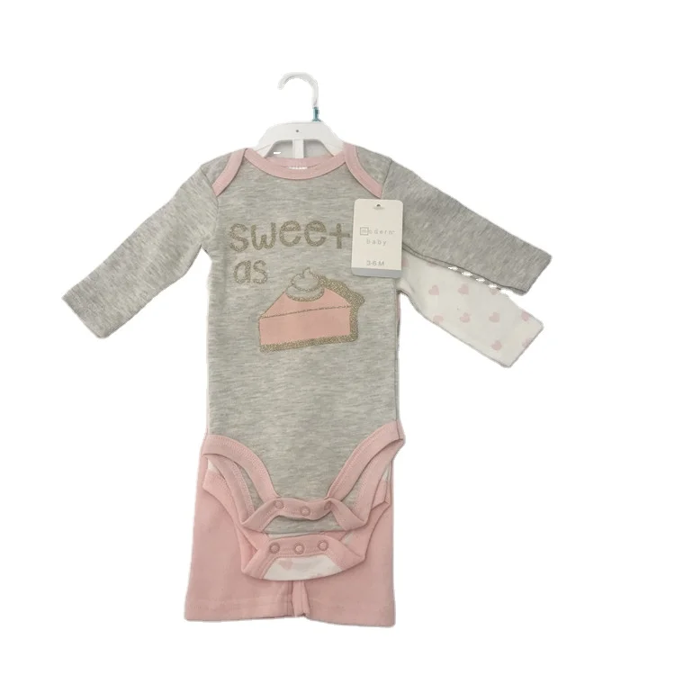 Button Top Pant 4 Pcs Baby Clothes Set Boutique Rompers Baby Used Clothes