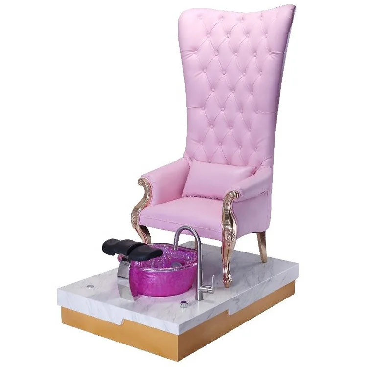Kisen 2024 new design beauty nail salon spa  White Pink furniture set luxury foot spa massage equipments pedicure chairs