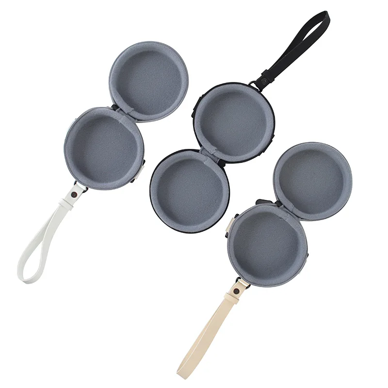 Ready Stock Luxury Design Folding Sunglasses Case Eva Round Storage Bags With Strap