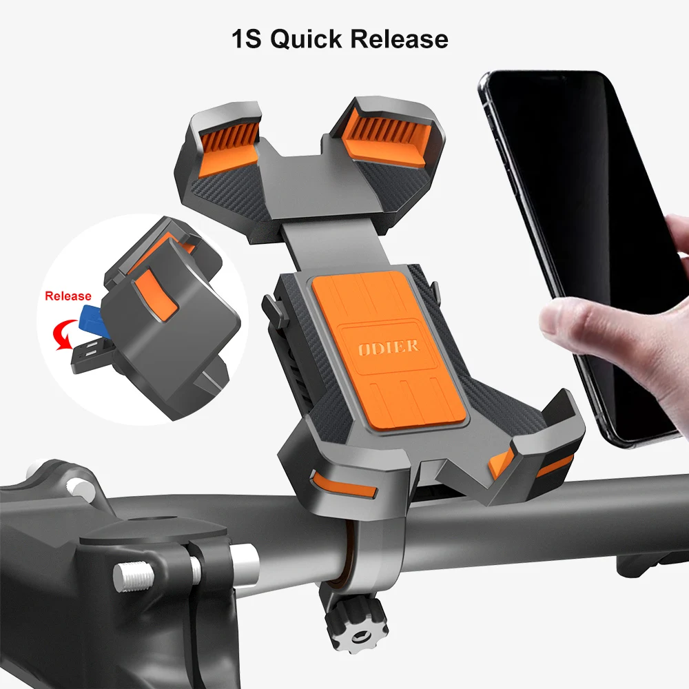 ODIER ANTI-SHOCK CYCLING PHONE HOLDER 360 degree Mobile Stand Anti-shock Shockproof Scooter E-Bike Bike Motorcycle phone holder