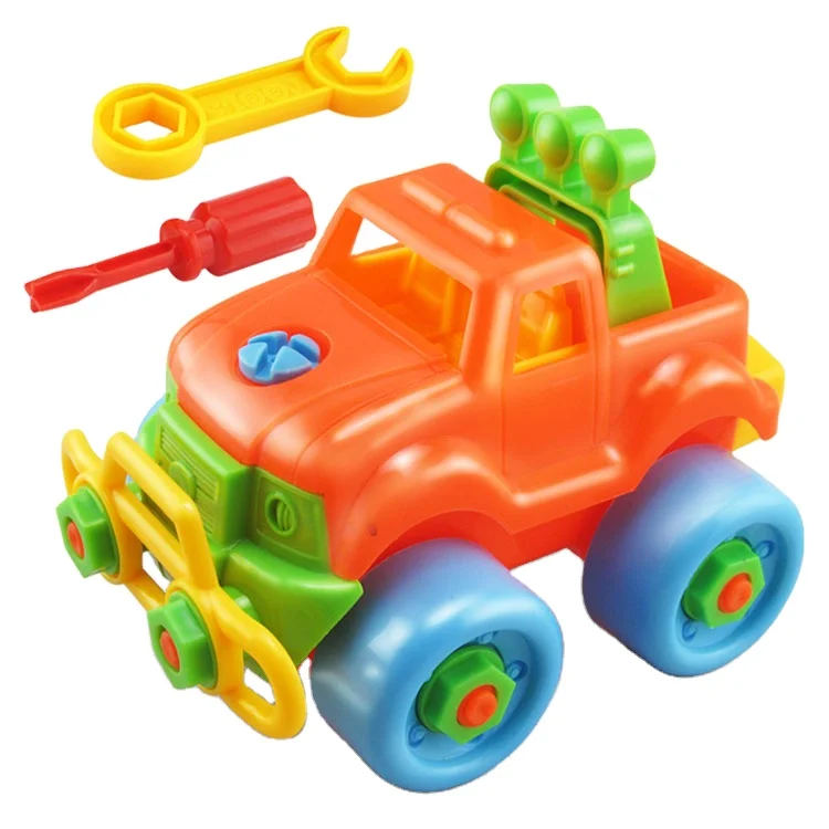 Mini toy car educational building blocks diy car