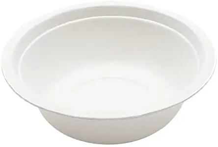 1000ml Sugarcane Round Sugarcane Fiber Bagasse Pulp Paper Salad Bowl