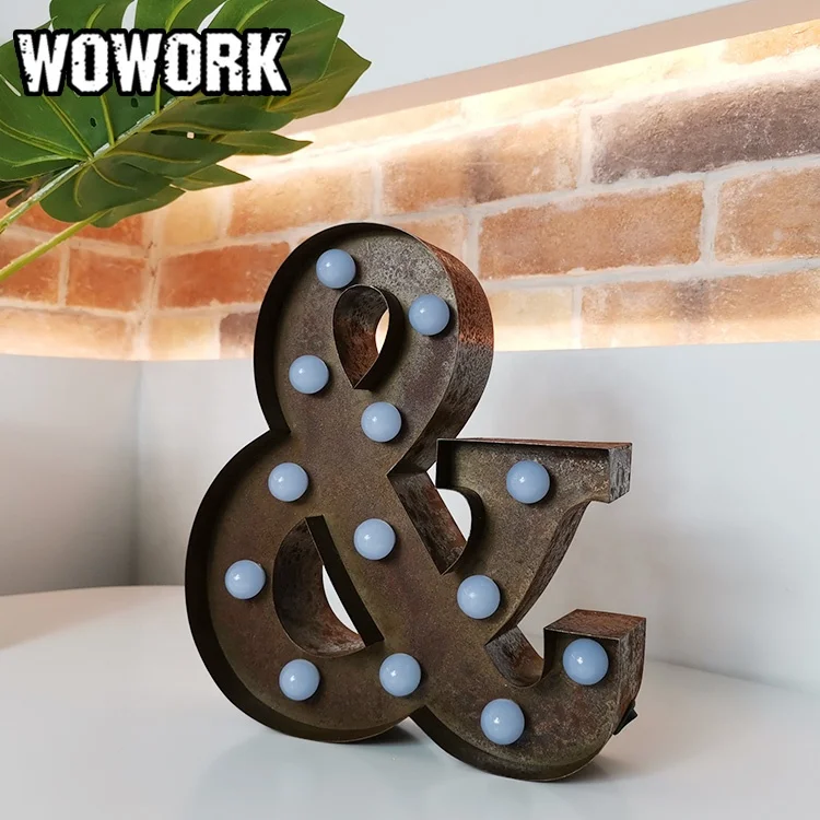 WOWORK diy led modern and creative lighting sign letter for shop window props
