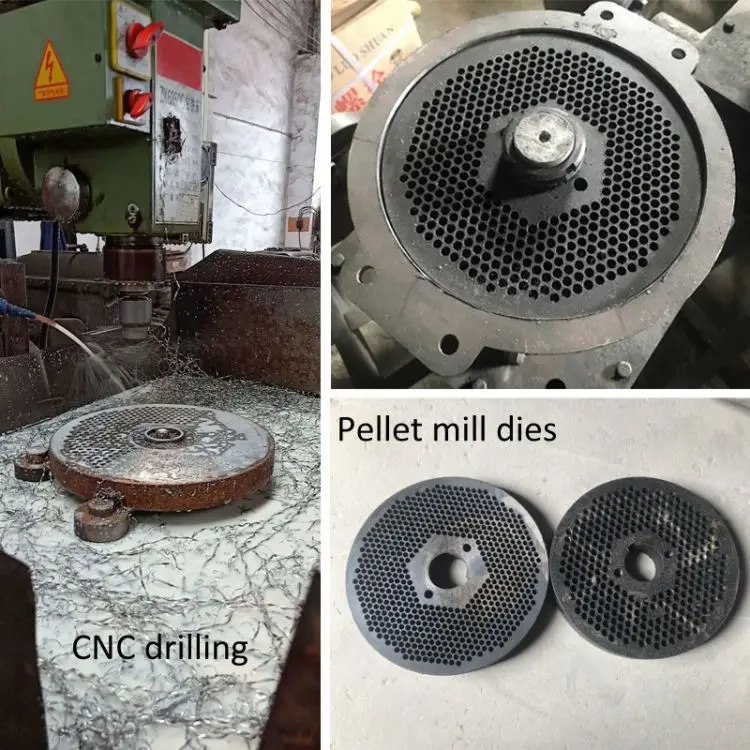 NEWEEK diesel 3 rollers animal feeding stuff corn seeds grain powder flat die animal feed pellet granulation machine
