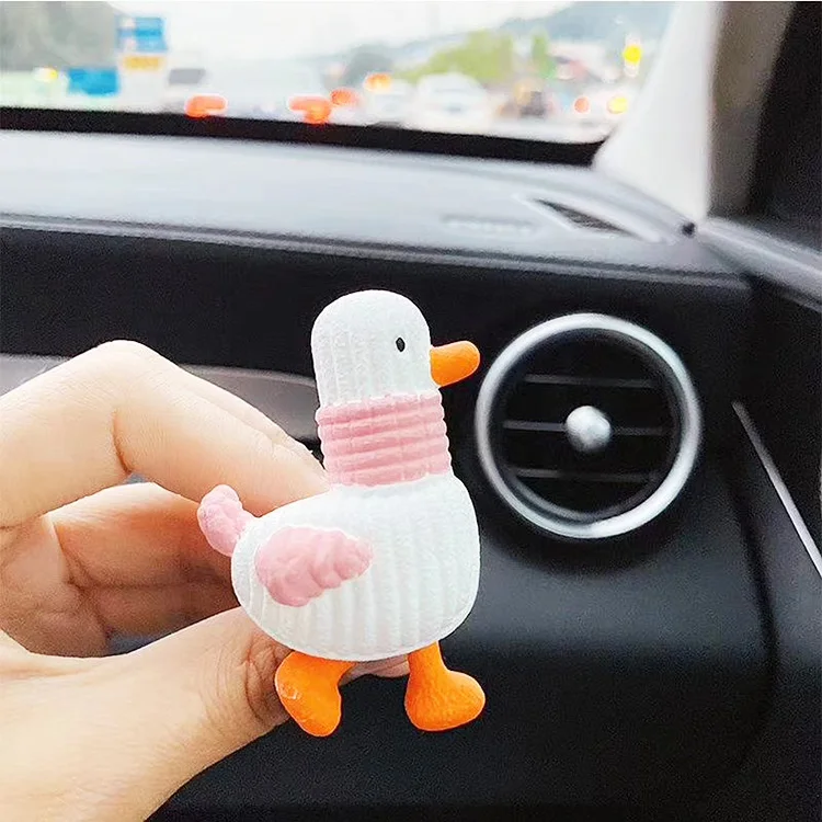 Mini Colorful Gypsum Duck Scented Plaster Car Fragrance Aroma Diffuser Air Freshenser Stone with Clip