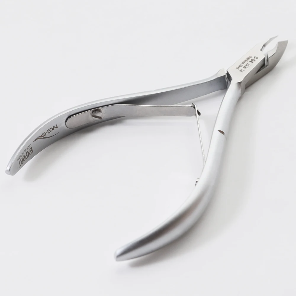 NGHIA Ultra Sharp  Stainless Steel Manicure Podiatry Jaw 14 Spring Cuticle Nail  Nippers Vietnam For Nails
