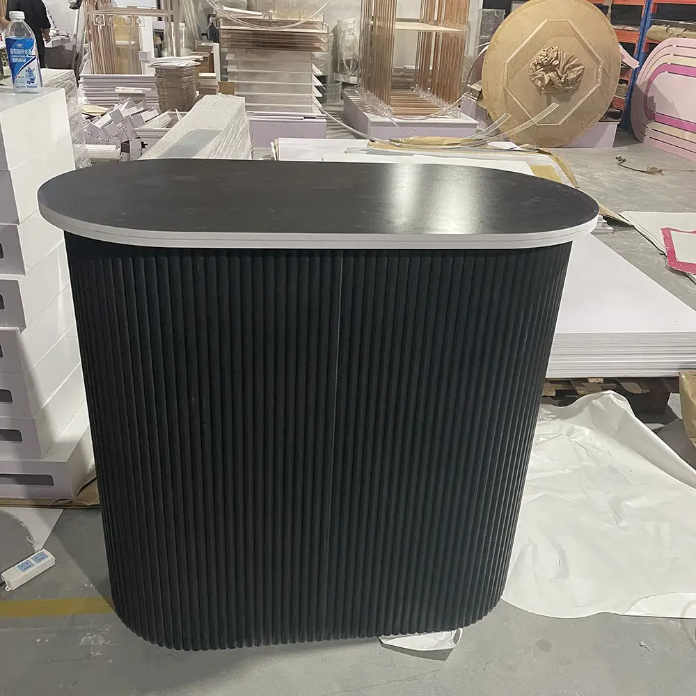 Modern Customized PVC Acrylic white black Mini Bar Counter Table Plinths Round Cake Stands for Wedding Party Events