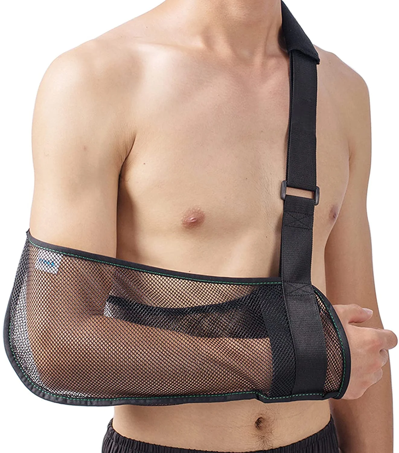 HKJD Adjustable Pouch Arm Sling Medical Orthopedic Mesh Arm Sling Black Broken Fracture Sling For Man And Woman